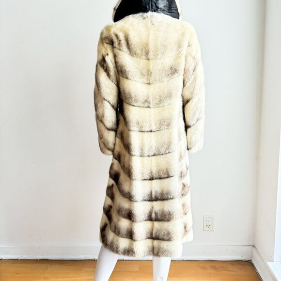 Vintage Eaton's Patchwork Blonde Mink Custom Made A line fur Coat S - Picture 7 of 15